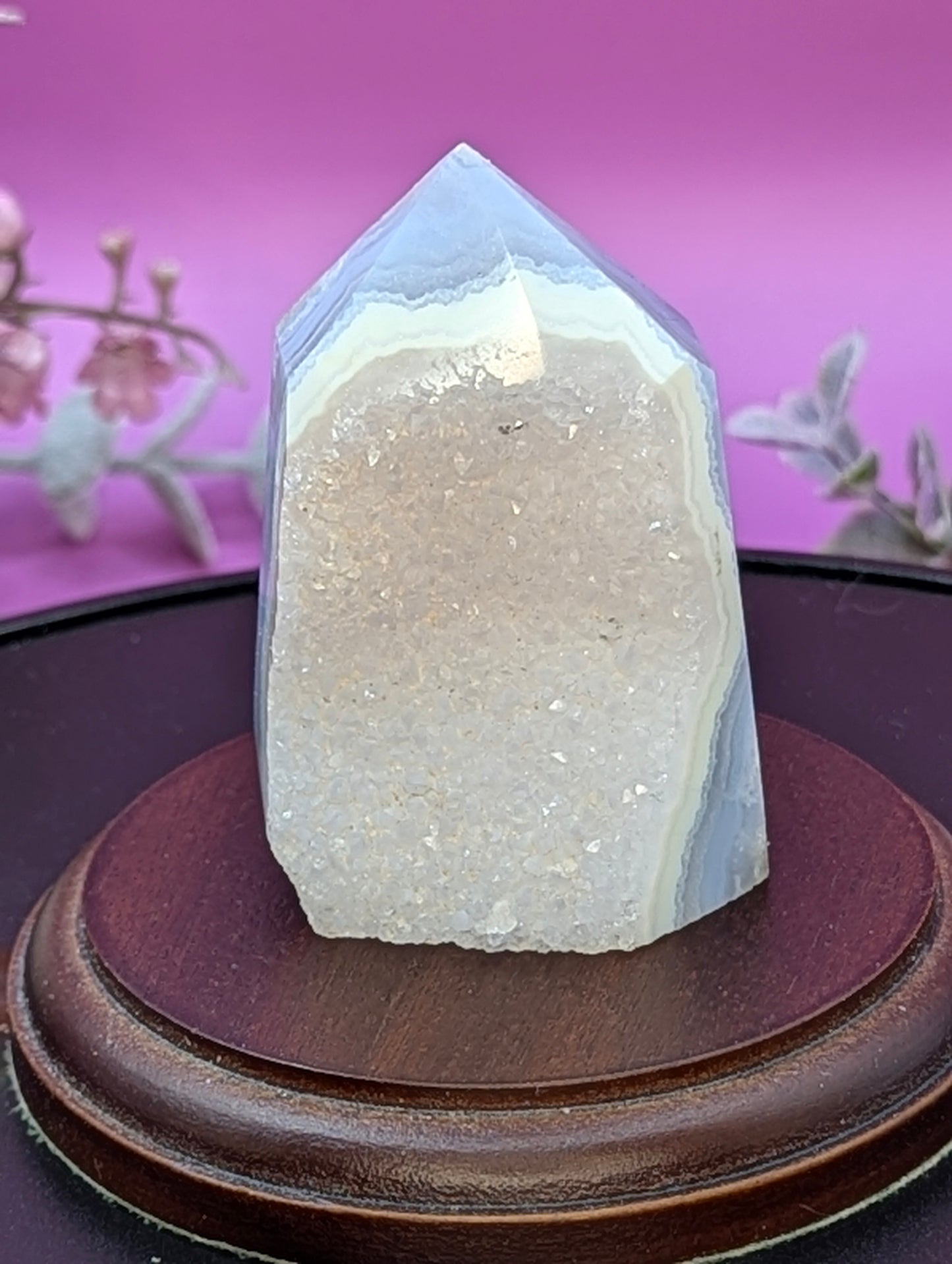BLUE LACE AGATE DRUZY POINT