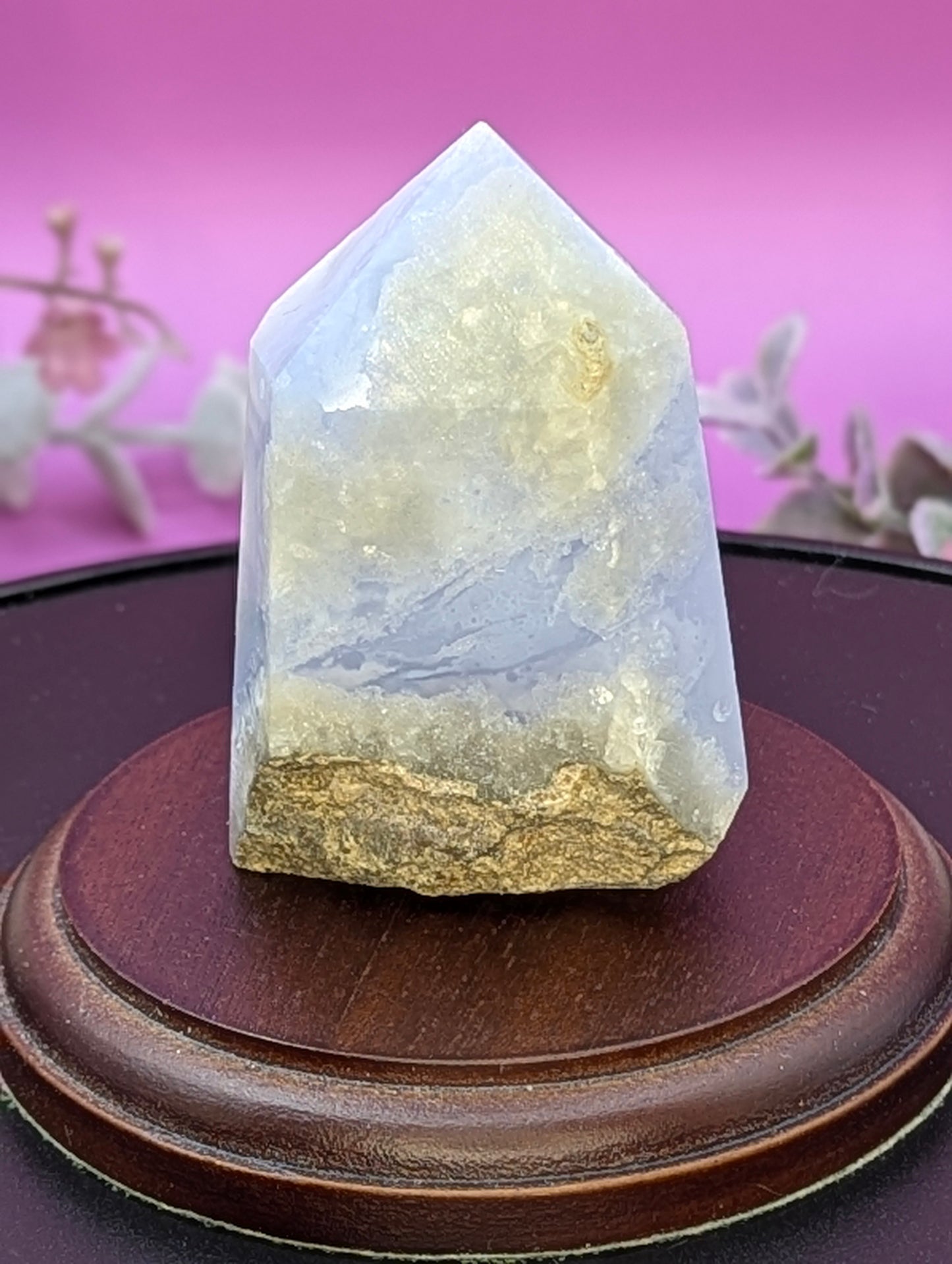 BLUE LACE AGATE DRUZY POINT